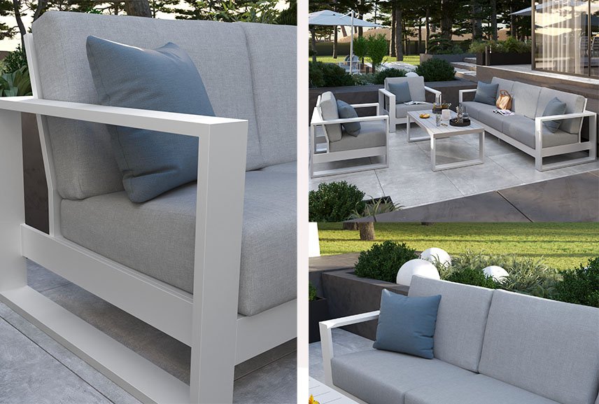 Conjunto de porche de jardín Athena de aluminio