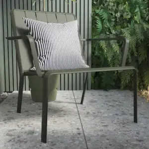 Silla baja con apoyabrazos aluminio Idaho