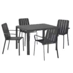 Silla comedor con apoyabrazos aluminio Idaho