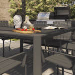 Silla comedor con apoyabrazos aluminio Idaho