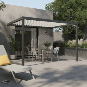 Pérgola Astra Pared 300x393 Antracita